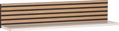 Produktbild von Möbelpartner Wandregal Zebra | HxBxT 16x80x17cm | Akustikplattenoptik Weiß