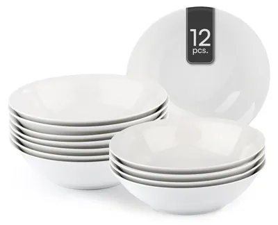 Produktbild von Schüsseln 12er Set - Ø 23 cm - Weiß - Porzellan