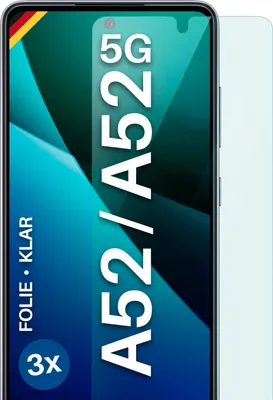 Produktbild von moex® 3x Schutzfolie kompatibel mit Samsung Galaxy A52 / A52 5G - Displayschutzfolie dünn Folie, Klar