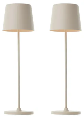 Zdjęcie produktu dla Akumulatorowa lampa stołowa LED BRILLIANT Kaami, 2 W, 310 lm, 3000 K, beżowa, zestaw 2 sztuk