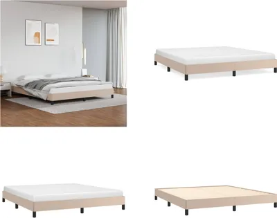 Produktbild von vidaXL Bettgestell Cappuccino Braun 180x200 cm Kunstleder - Bettgestell - Bettgestelle - Bett - Schlafzimmermöbel