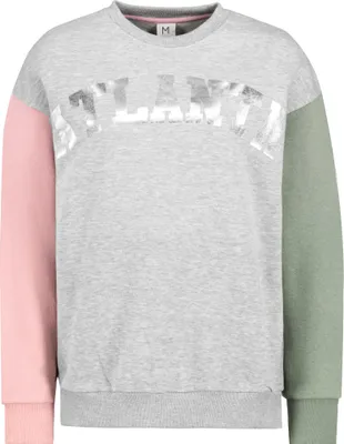 Produktbild von Sublevel Langarmshirt mit Städtenamen und kontrastierenden Ärmeln Größe: XS