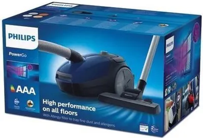 Zdjęcie produktu dla Philips 2000 series Odkurzacz workowy z serii 2000 FC8240/09, 900 W, Cylinder próżniowy, Suchy, Worek na kurz, 3 l, HEPA