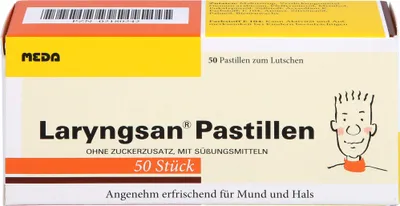Image de Laryngsan Pastilles rafraîchissantes pour la bouche et la gorge, 50 pastilles