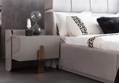 Produktbild von Schlafzimmergarnitur Schlafzimmer Set Bett 2x Nachttische Kleiderschrank