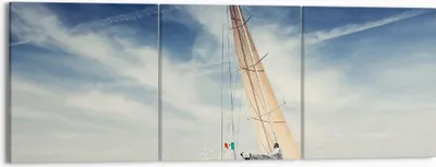 Produktbild von Bild auf Leinwand - Leinwandbild - Segeln Yacht Reise - 150x50cm - Wand Bild - Wanddeko - Leinwanddruck - Bilder - Kunstdruck - Wanddekoration - Leinwand bilder - Wandkunst - CA150x50-2797