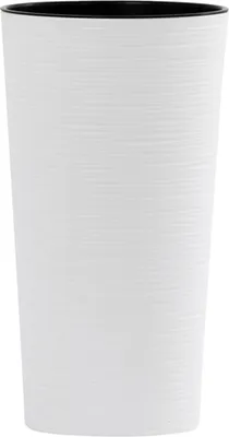 Produktbild von SIENA GARDEN Pflanzgefäß LOCON GROOVE, weiß Rillenoptik, Ø 25 x 46,5 cm