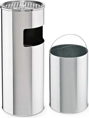 Produktbild von SVITA Aschenbecher silber 30 Liter Ascher Mülleimer