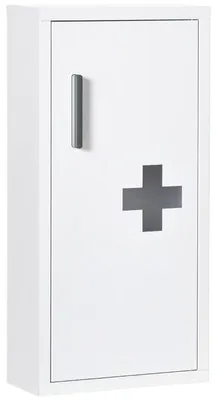 Produktbild von Medizinschrank – Wandmontierter Erste-Hilfe-Schrank | Farbe: Weiß | Abmessungen: 12x30x60 cm