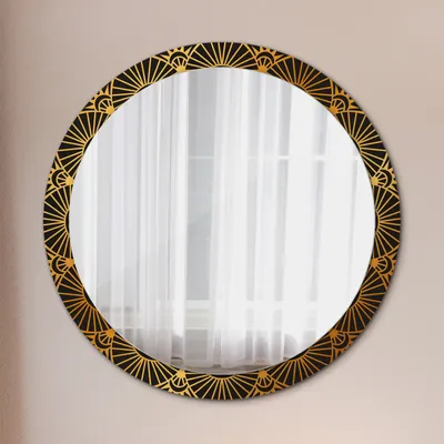 Produktbild von Ø100cm Modern Spiegel - Wandspiegel Wandmontage- Schlafzimmer - gold mandala