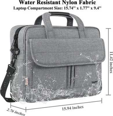 Produktbild von 15,6-Zoll-Laptoptasche – Wasserdichte Schultertasche für Schule, Arbeit und Reisen – Multifunktionale Tasche für Damen und Herren