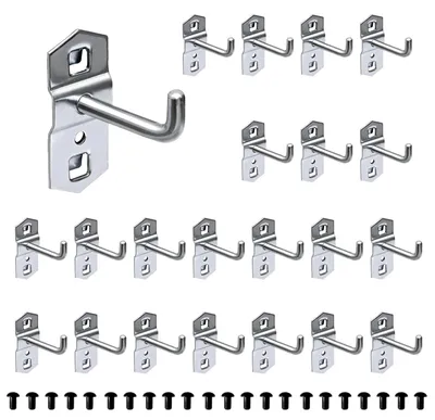 20 Lochwandhaken, verzinkter Stahl, 50 mm, mit Sicherungsstiften