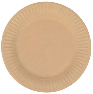 Immagine prodotto di kangaro Piatti di cartone rotondi, diametro: 230 mm, marroni, 50 pezzi