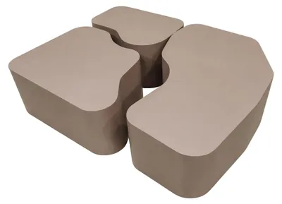 Image de Nordland table basse lot de 3 brun.