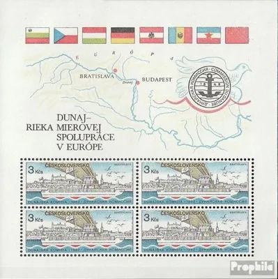 Produktbild von Briefmarken Tschechoslowakei 1982 Mi Block51 (kompl.Ausg.) postfrisch Donaukommission
