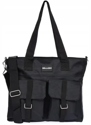 Produktbild von Bellugio Damen Arbeitstasche Nylon Geräumig Schwarz