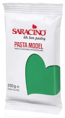 Image de Pâte à sucre verte Saracino, 250 g