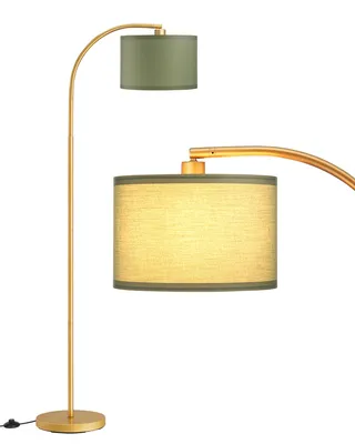 Zdjęcie produktu dla Lampa stojąca EDISHINE do salonu, lampa łukowa, lampka do czytania z żarówką, 161 cm, kolor zielony