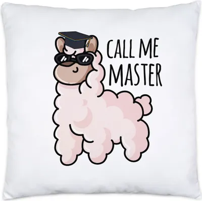 Produktbild von Call me Master Kissen inkl. Füllung Masterabschluss Geschenk Lustig Alpaka Studium Absolvent Uni