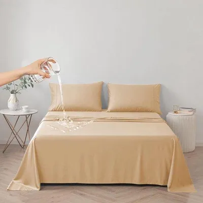 Produktbild von Wasserdichte Matratzenschutz, einpersoons, 160x230cm, abrikoosgelb