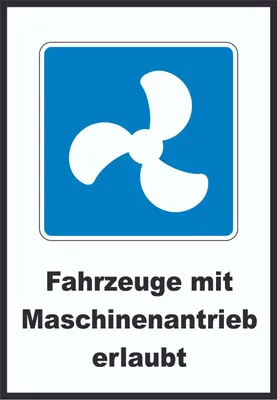 Produktbild von Motorboote erlaubt Symbol und Text A2 (420x594mm)