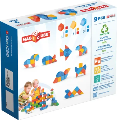 Zdjęcie produktu dla Geomag MagiCube 3 Shapes Recycled Animals, 1 lat(a), 9 szt.