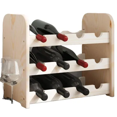 Produktbild von Weinregal 25 x 43 x 37 cm Kiefernholz Natur