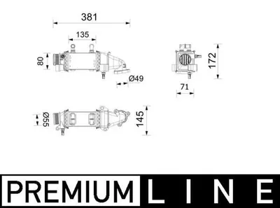 Produktbild von MAHLE CI 739 000P Ladeluftkühler LLK für VW Polo Schrägheck (6R1, 6C1) Turbo Intercooler