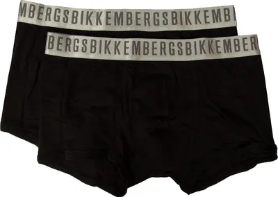 Obrázok produktu pre BIKKEMBERGS pánske boxerky 2-pack elastická bavlnená spodná bielizeň BKK1UTR11BI bi-pack trunks, čierna, M - EU M - US S - FR 3, 95% bavlna,5% Elastan