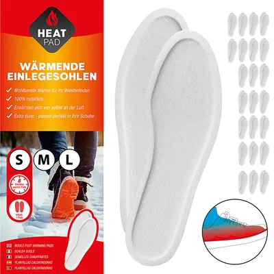 Produktbild von Wärmepad 24er Display S/M/L Fußwärmer Thermopad Sohlenwärmer Einlegesohlen 3 verschiedene Größen