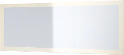 Produktbild von Vladon Spiegel Lima, Wandspiegel mit Rahmen im modernen Stil, Creme Hochglanz (139 x 55 cm)