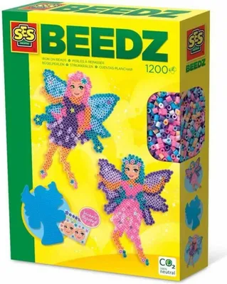 Immagine prodotto di Beedz – Elfen – 1200 Bügelperlen mit Grundplatten und Aufklebern – Ab 5 Jahren
