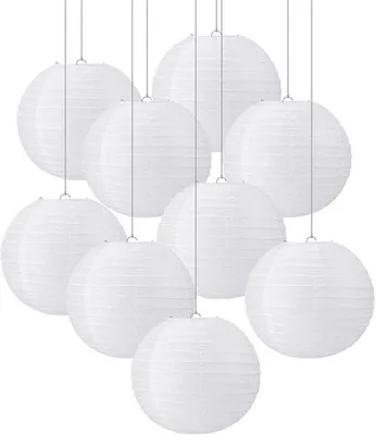Imagen del producto de Conjunto de luces decorativas de papel, con farolillos de 20-30 cm