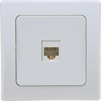 Produktbild von DELPHI Gniazdo RJ45 dla ISDN i Cat.5 z ramką, podtynkowe, białe