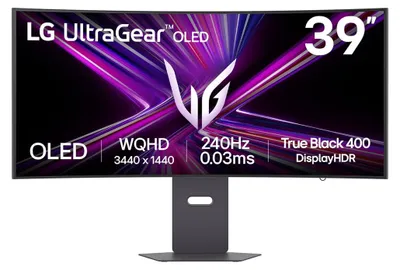 Obrázek produktu pro LG 39GX900A-B, 99,1 cm (39"), 3440 x 1440 px, Wide Quad HD, OLED, 0,03 ms, Černá