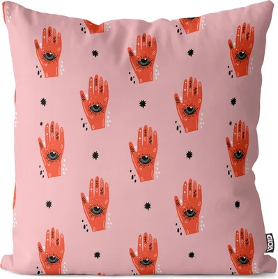 Produktbild von VOID Psychedelische Hand Auge Kissenbezug Kissenhülle sofa couch wohnzimmer dekoration wasserfest Outdoor Garten Kissen bezug deko