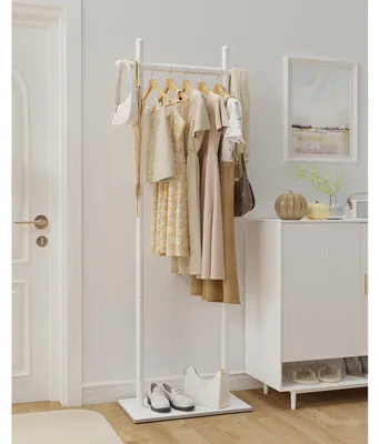 Obrázok produktu pre Kovový stojan na oblečenie, základňa z ocele, biela, 175 cm