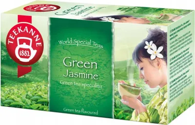 Produktbild von Teekanne Grüner Tee Jasmin 20 Teebeutel - Grüntee im Beutel aromatisiert 35g