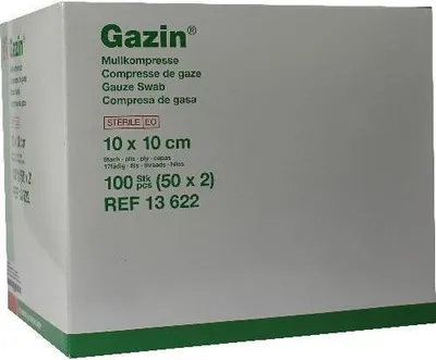 Produktbild von GAZIN Mullkomp.10x10 cm steril 8fach