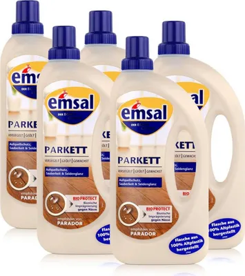 Produktbild von emsal Boden-Pflege Parkett 1 Liter mit Bioprotect Imprägnierung (5er Pack)
