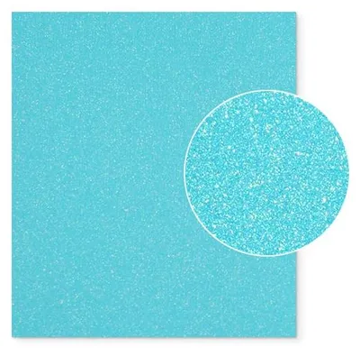 Produktbild von Plottermarie Plotterfolie Mega Glitter für kreative Veredelungen – Plotterfolie für Textildruck, T-Shirts, Baumwolle, Polyester, DIY & Spezialeffekte 32 x 50 cm - 938 Neon Blue