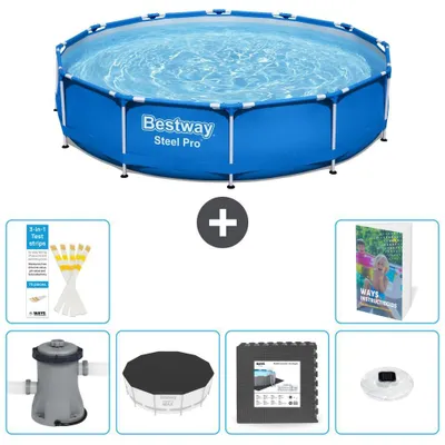 Zdjęcie produktu dla Basen stalowy Bestway Steel Pro, okrągły - 366 x 76 cm - 5-częściowy, model S312