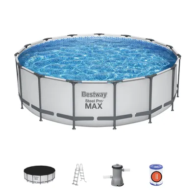 Obrázek produktu pro Bestway Steel Pro 56438, 16015 l, Rámový bazén, Žebřík, Modrá, 64,6 kg