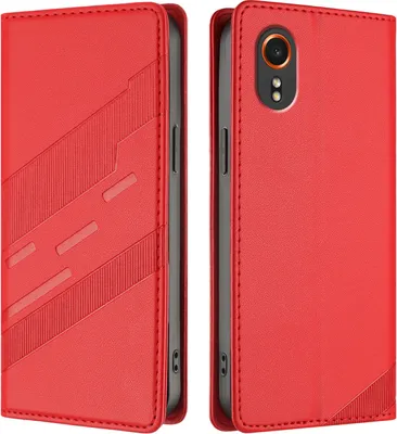 Obrázek produktu pro Pouzdro pro Samsung Galaxy XCover 7,Polyuretankožené peněženkové pouzdro s přihrádkou na karty a funkcí stojánku Rot