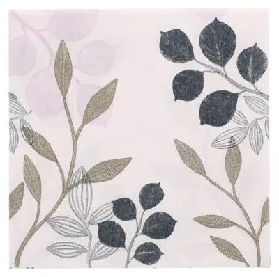Produktbild von 200 Papstar Servietten, 3-lagig 1/4-Falz 33 cm x 33 cm Leafs 37508
