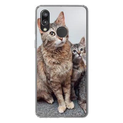 Produktbild von MuchoWow® Handyhülle Schutzhülle Hülle für Huawei P20 Lite (2020) Katze - Kätzchen - Fell Silikon Softcase Handy Hülle - Kartenhalter