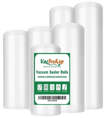 Image de Sacs de conservation sous vide pour aliments, lot de 6 rouleaux