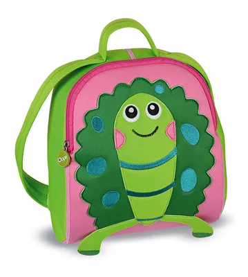 Produktbild von Kleiner Kinderrucksack Schildkröte mit großem Reißverschluss-Hauptfach, verstellbaren Trägern und Klettverschluss-Tasche