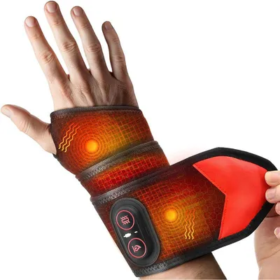 Produktbild von Elektrischer Handgelenk Massagegerät mit Wärme, Rotlichttherapie und Akku, kabelloser Handwärmer mit 3000mAh Batterie für Handpflege