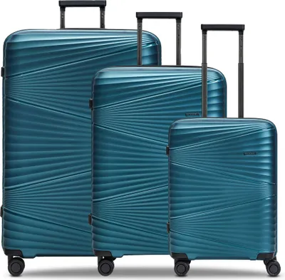 Produktbild von Pactastic Collection 02 Trolley-Set S / M / L Turquoise Metallic 2 blau 55cm